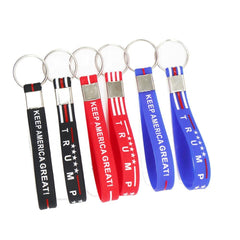 2020 Trump Silicone Bangle Key Chain Bracelet ( sold by the piece, 3 pack or dozen )