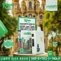 Kream City Spanish Haze (Industrial hemp derived) Liquid Hash Rosin+THCP-O+THCA-X+THCA-P, 7Gram Disposable Box of 8