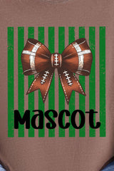 Personalized Green Varsity Bow Comfort Colors Adult Ring-Spun Cotton Tee *Enter Mascot Name