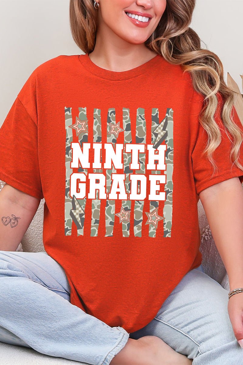 Camo School Era: Sixth To Tenth Grade Short Sleeve Relaxed Fit T-Shirt *Choose Your Grade