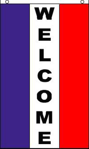 VERTICAL WELCOME 3 X 5 FLAG ( sold by the piece )