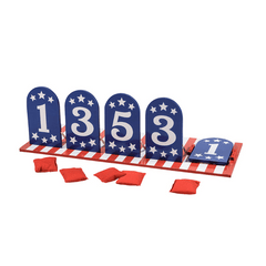 Wood Knockdown Bean Bag Toss Game (Includes 5 bean bags)