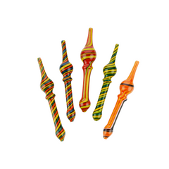 6" Dab Straw Reversal Swirling Art