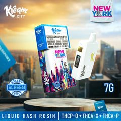 Kream City NYC Diesel (Industrial hemp derived) Liquid Hash Rosin+THCP-O+THCA-X+THCA-P, 7Gram Disposable Box of 5